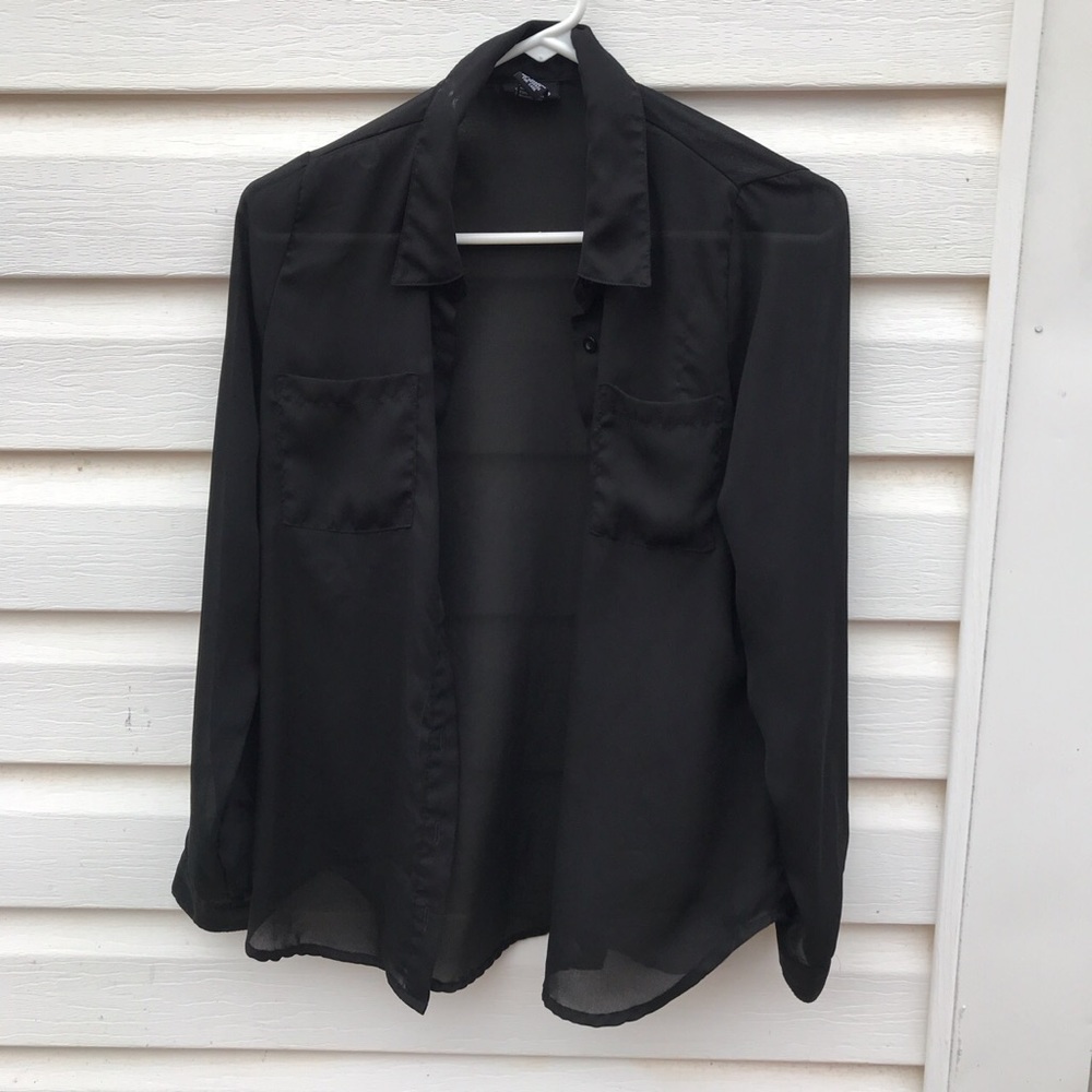 Black button down shirt